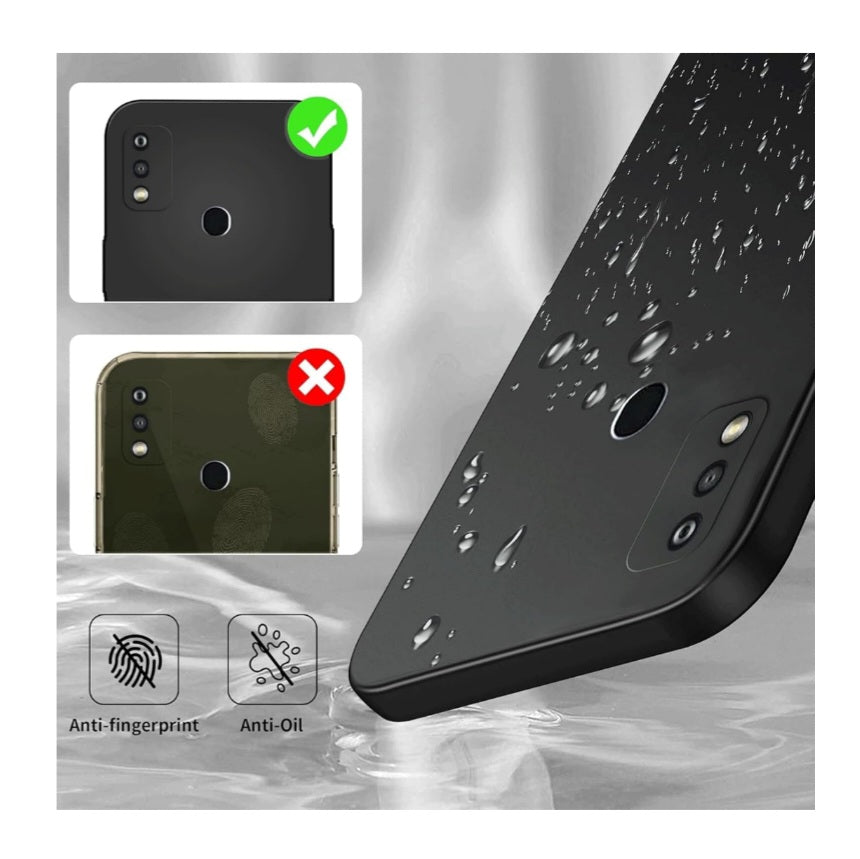 Funda para ZTE Blade A51 Capa - Líquida Silicona Carcasa Antigolpes Protector Móvil Case Cover Suave Delgada Bumper con Forro de Microfibra Antiarañazos, Negro
