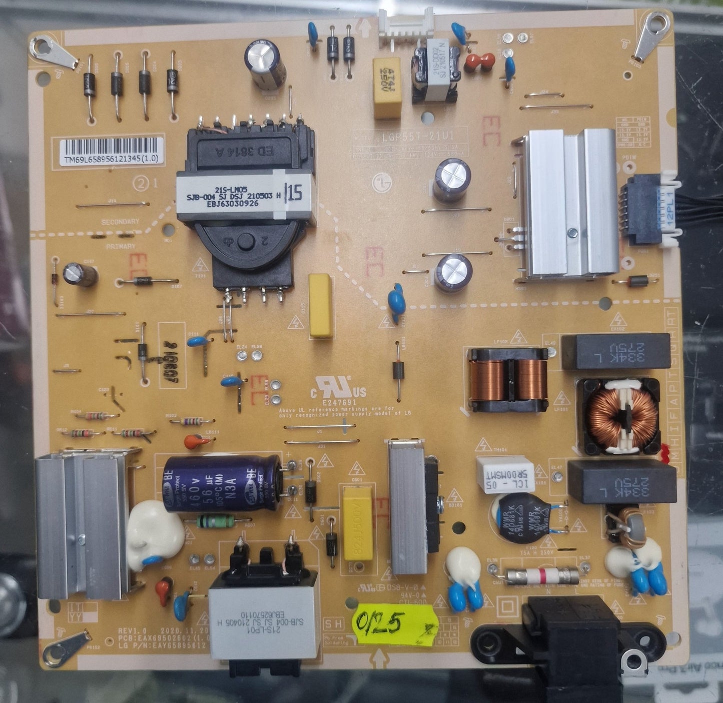 FUENTE DE ALIMENTACION TV LG 55UP76706LB LGP55T - 21U1 EAX69502602 (1.0) EAY65895612 - PIEZASTV