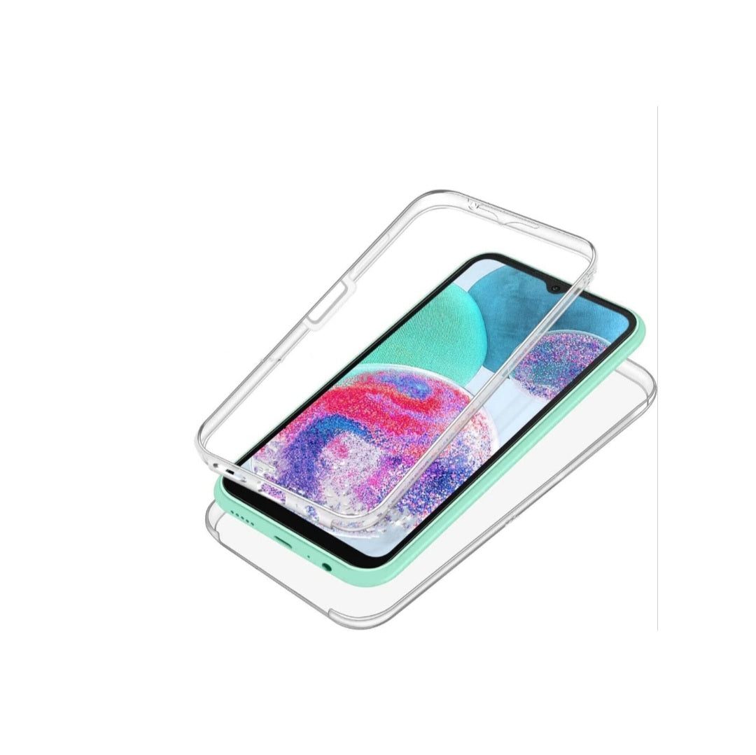 Funda para Samsung Galaxy A23 5G 100% Transparente 360 Grados de protección Completa Delantera Suave + Trasera rígida. Funda táctil 360 Grados antigolpes para Galaxy A23 5G.