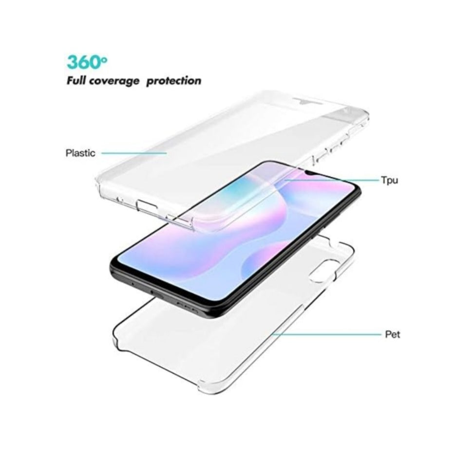 Funda 360º para móvil Xiaomi Redmi 9A/Redmi 9AT Silicona Transparente