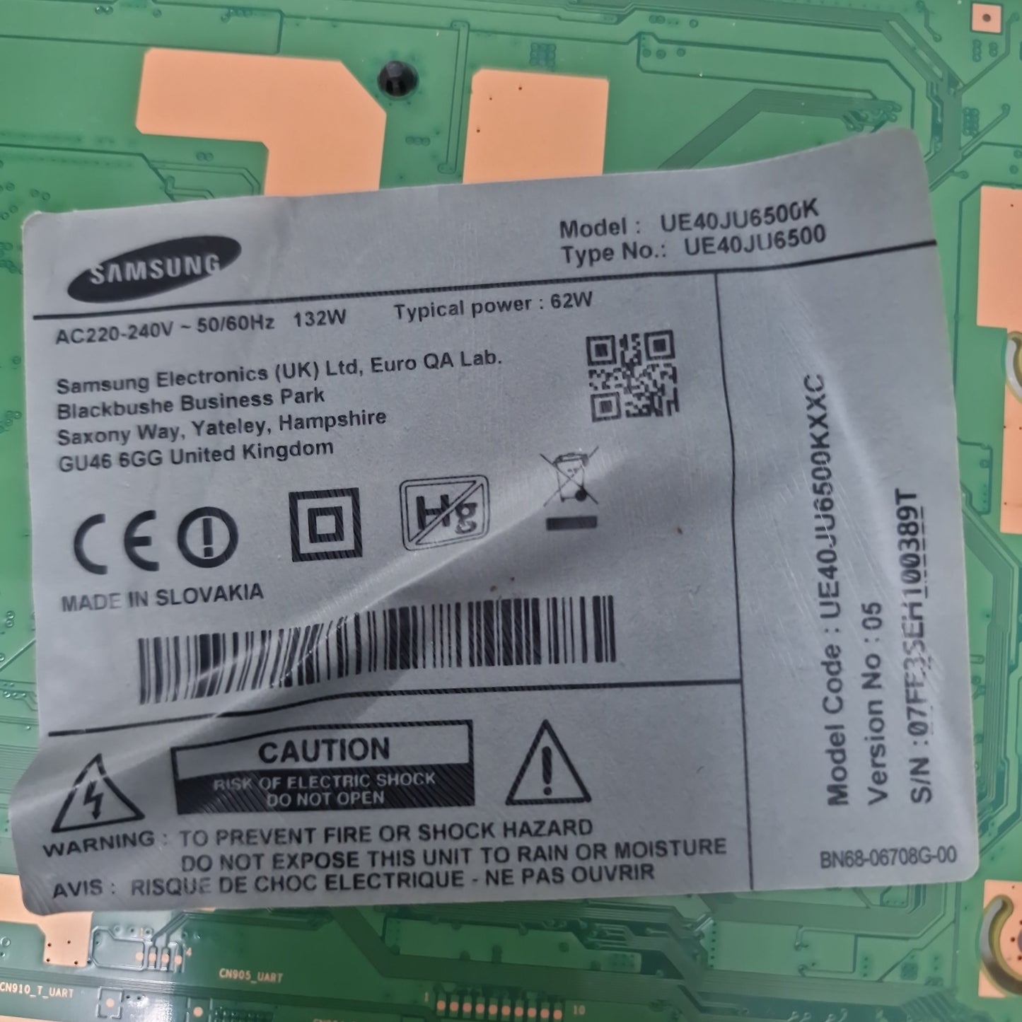 FUENTE DE ALIMENTACION SAMSUNG UE40JU6500K BN41-02499A