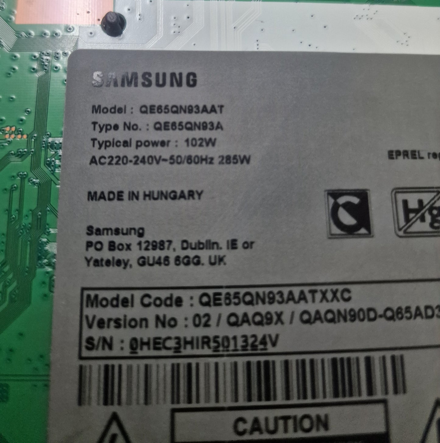 Placa Base BN41-02855A / BN94-16851F (Samsung QE65QN93AAT)