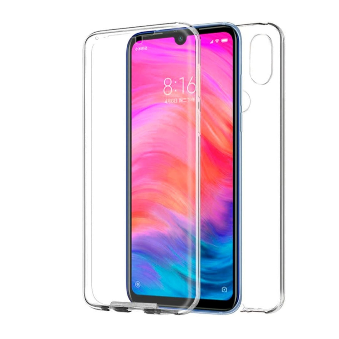 Funda para Xiaomi Redmi Note 7 [6.3"] - Carcasa [Transparente] Completa [Silicona TPU] Doble Cara [360 Grados] Protección Integral Total Delantera Trasera Lateral Móvil Resistente