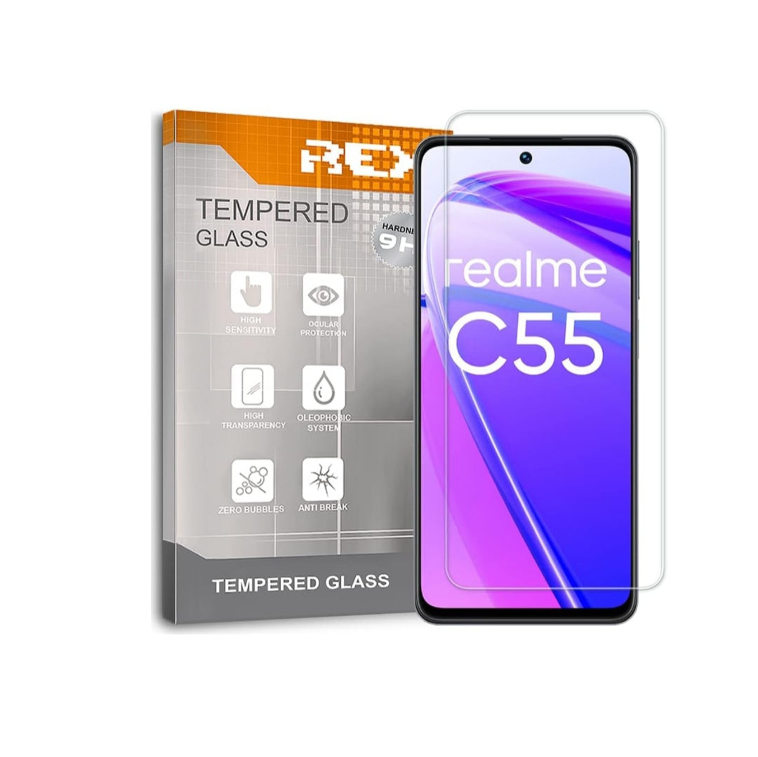 Protector de Pantalla para OPPO REALME C55 - OPPO REALME NARZO N55 - OPPO A98 5G - OPPO A58 4G, Cristal Vidrio Templado Premium