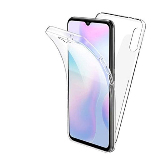 Funda 360º para móvil Xiaomi Redmi 9A/Redmi 9AT Silicona Transparente - Carcasa Resistente Full Body Delantera y Trasera Doble Cara Completa Entera (Xiaomi Redmi 9A/Redmi 9AT)